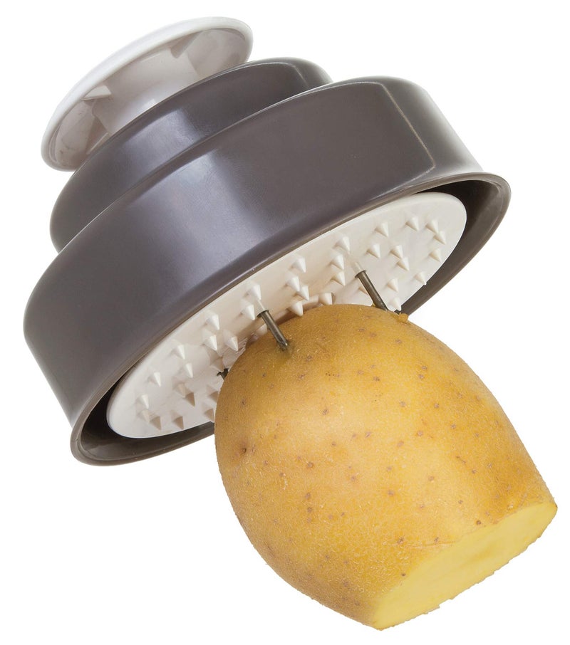 PL8 Professional Mandoline - Versatile Slicer with Adjustable Straight, Waffle, and Julienne Blades, Extra-Wide Stainless Steel Deck, Safety Hand Guard, Non-Skid Feet, and Space-Saving Design - Image 5